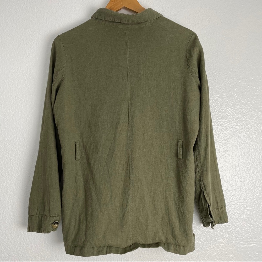 JUSTFAB Army Linen Canvas Jacket - Picture 6 of 9